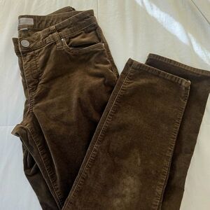 Kut from the Kloth Brown Corduroy Pants with STRETCH!  Waist 15.5, Hips 19"